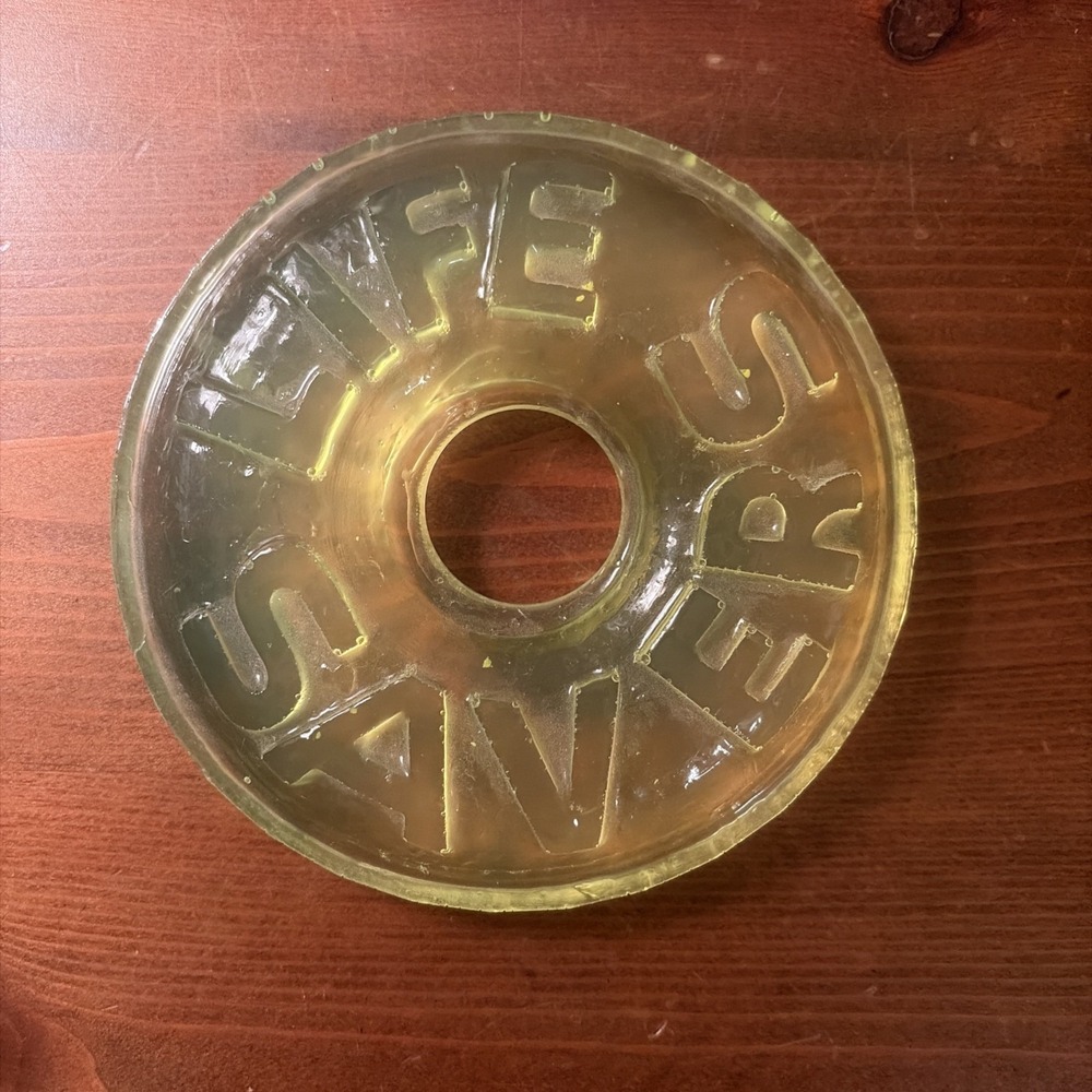 5" Resin LIFESAVER Candy Yellow/Green
